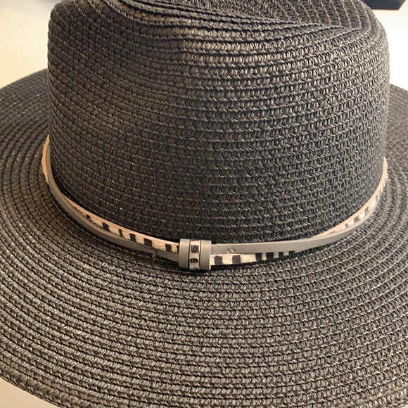 Boho Chic Wide Brim Panama Hat With Double Trim - Picture 9 of 9